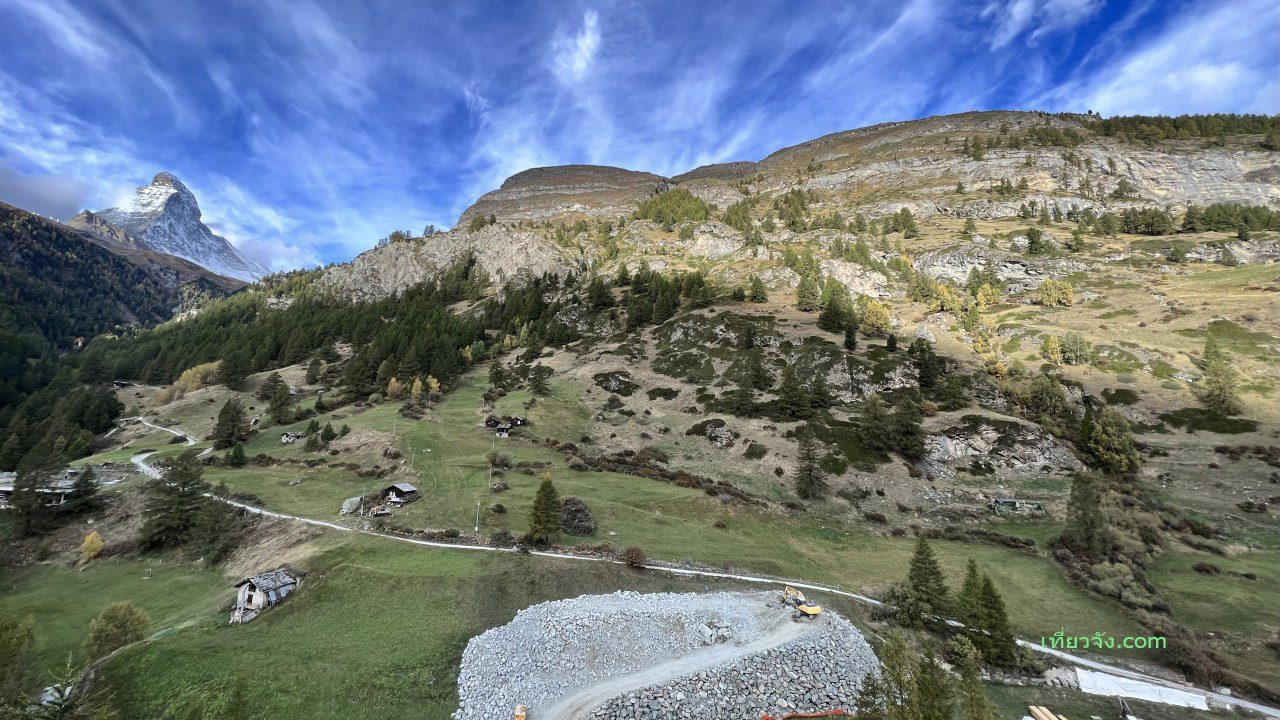 หมู่บ้าน Zermatt กับวิว Matterhorn